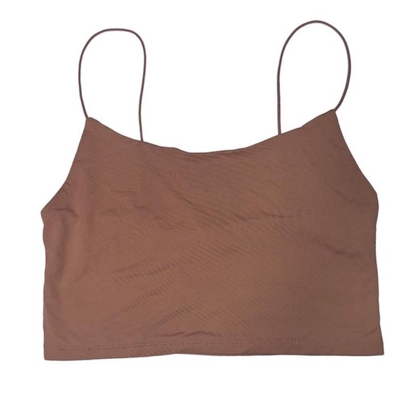Seamless Brown Crop Top - Picture 1 of 3